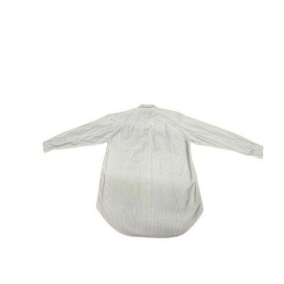 "Casey Coleman" Striped Button Down Shirt Embroid. Dog Tan White NO SIZE TAG L? - Picture 9 of 10